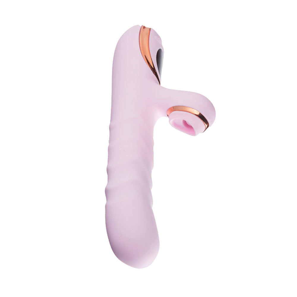 3 In 1 Tongue Thrusting Vibrators Dildo Adult Sex Toy For Women G Spot Vibrators And Sucking Clitoral Stimulator