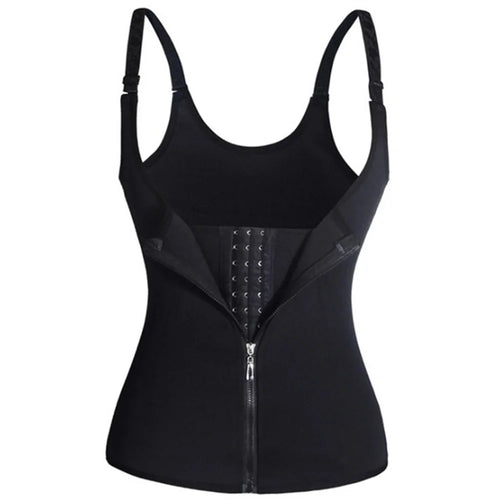 Waist Trainer Tank Top For Women Zipper Body Shaper Tummy Control