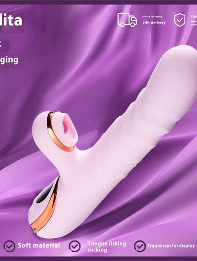 3 In 1 Tongue Thrusting Vibrators Dildo Adult Sex Toy For Women G Spot Vibrators And Sucking Clitoral Stimulator