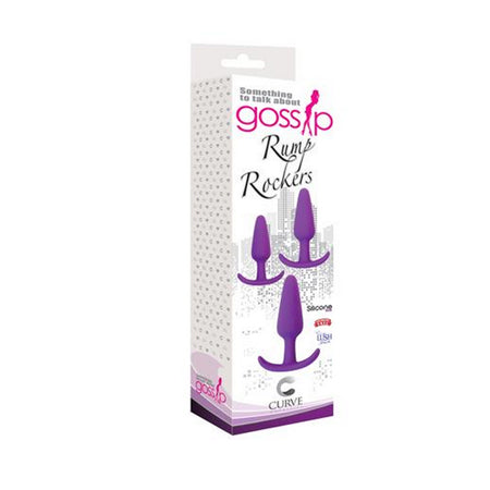 Gossip Rump Rockers 3-Piece Silicone Anal Plug Training Set Violet