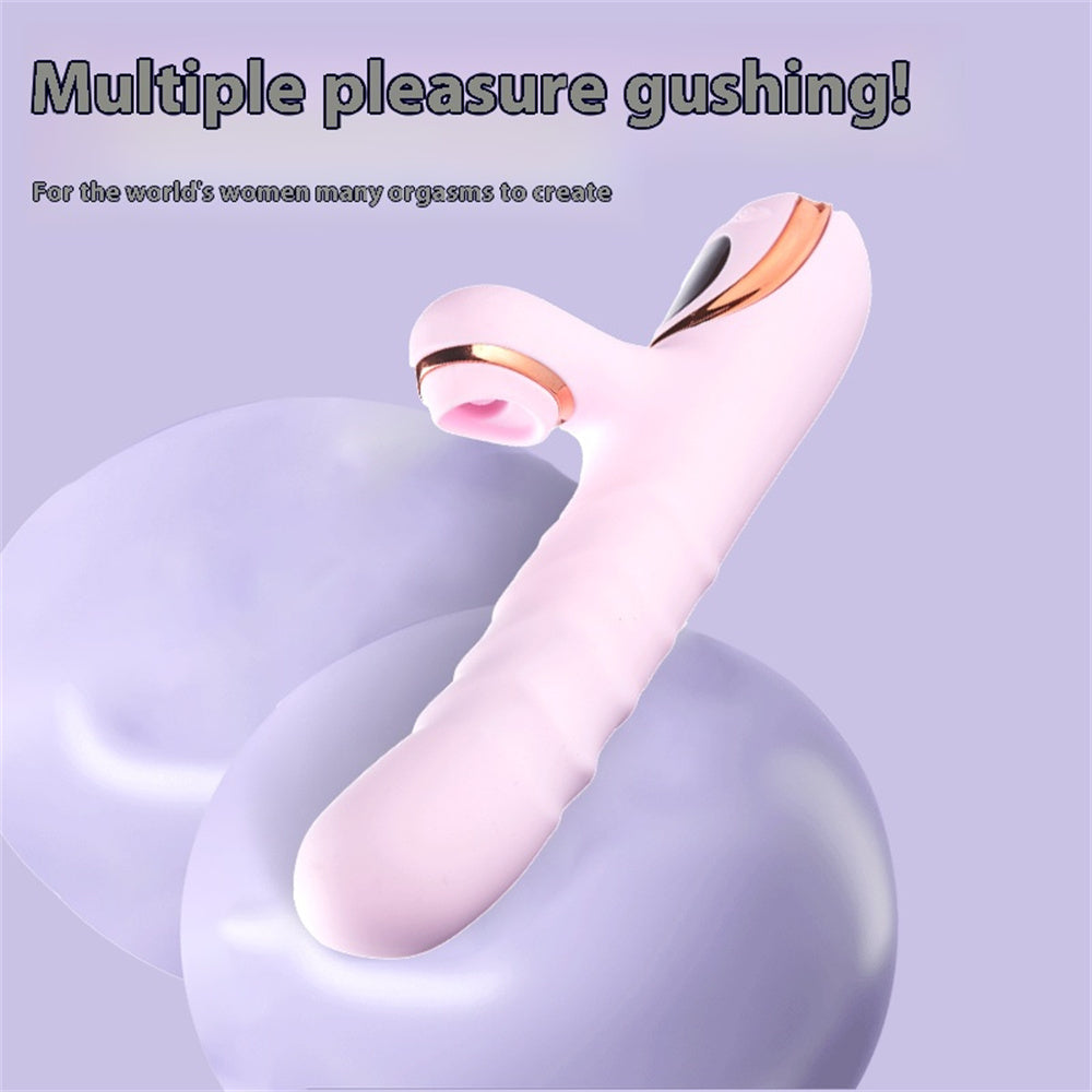 3 In 1 Tongue Thrusting Vibrators Dildo Adult Sex Toy For Women G Spot Vibrators And Sucking Clitoral Stimulator