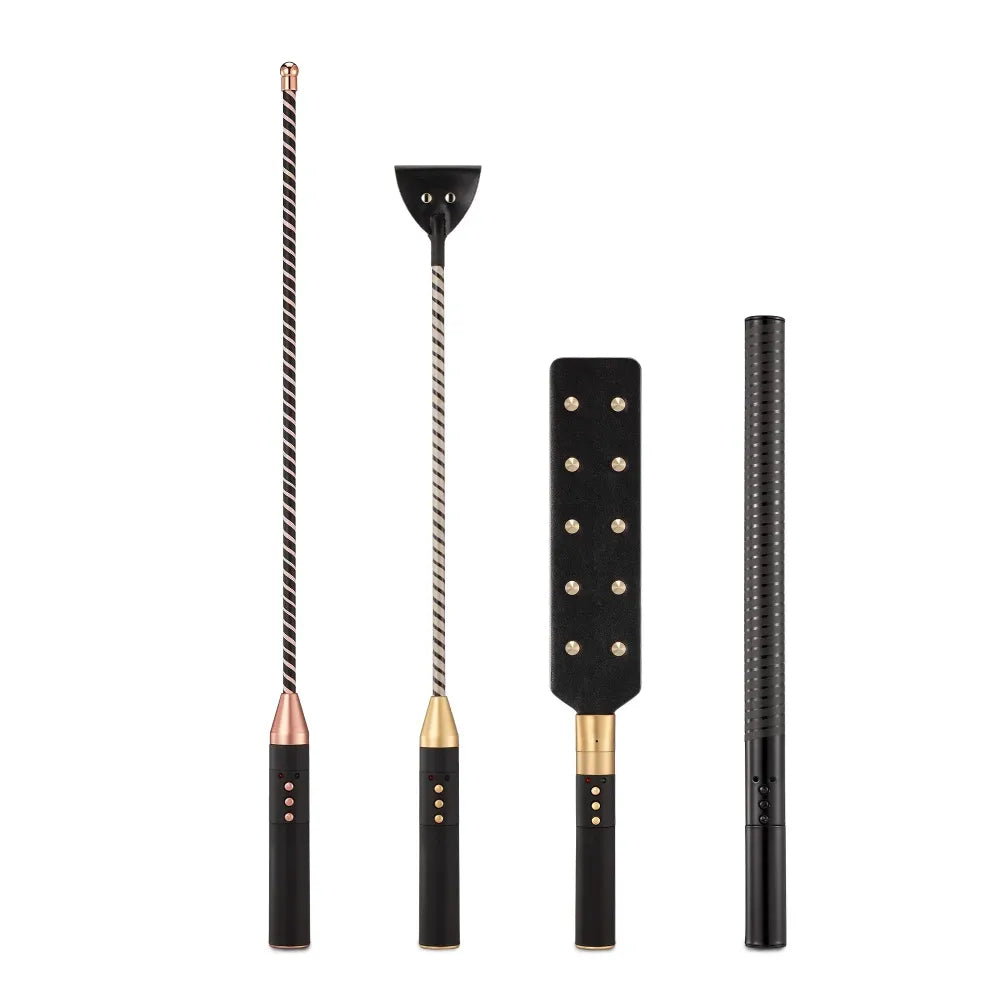 Electric Shock Bdsm Training Set Spanking Paddle Horse Whip Bat Adult Toys